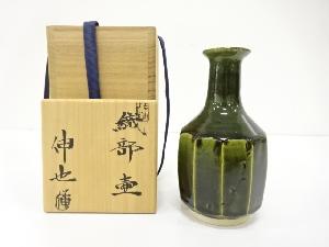 加藤伸也造　織部　壺